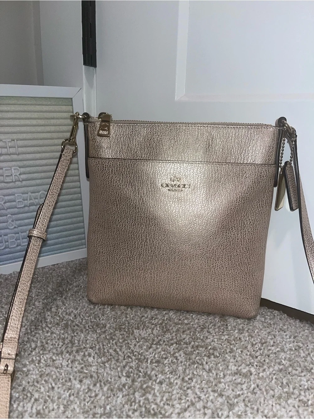 Coach North South Crossbody in Champagne